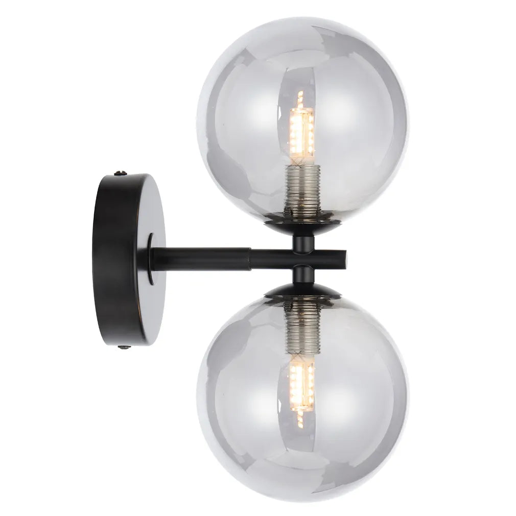 Felton 2 Light Wall Light - Black