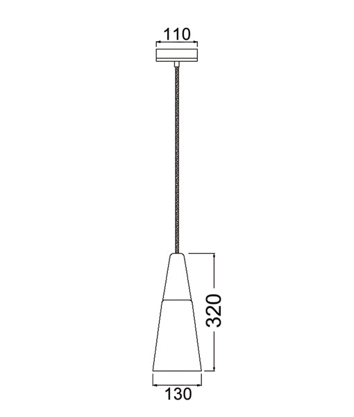 Finn Blonde Wood & Opal Cone Pendant Light