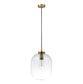 Flaunt Glass Pendant Satin Brass