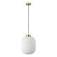 Flaunt Glass Pendant Satin Brass