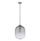 Flaunt Glass Pendant Satin Chrome