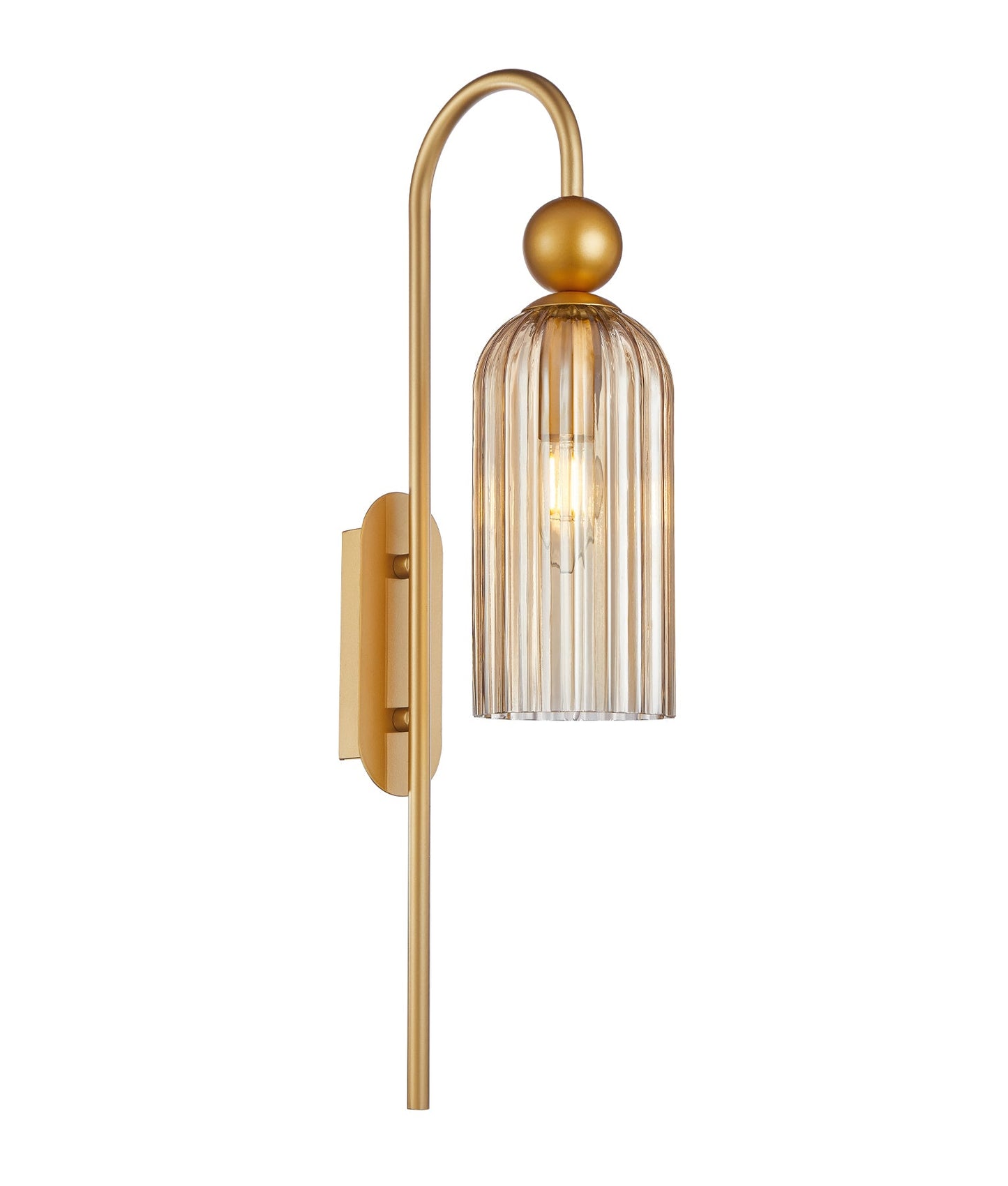 Flauta: Interior Round Top Cylinder Ribbed Wall Lights