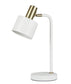 Flotar: Interior Cylinder Iron Shade With Antique Brass Highlight Table Lamps