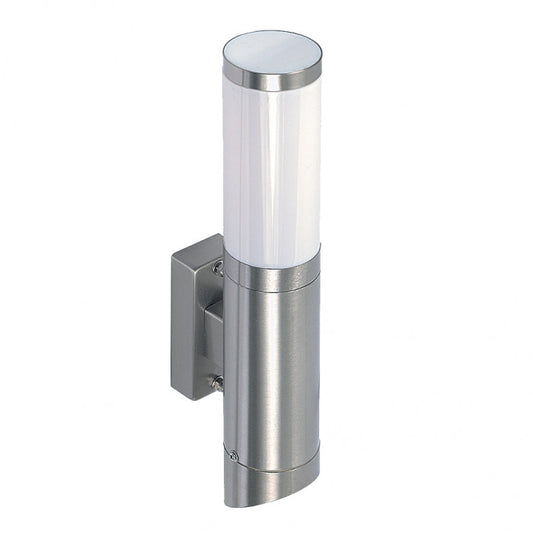 Brushed Stainless Steel Up/Down Wall Light IP44