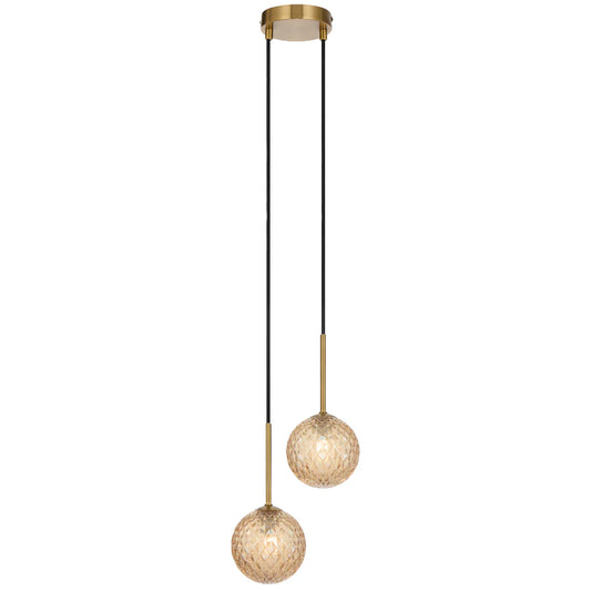 Gaston Two Light Pendant Kit - Antique Gold