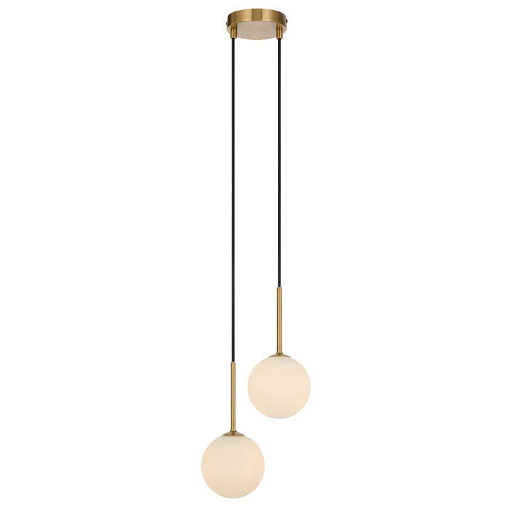 Gaston Two Light Pendant Kit - Antique Gold