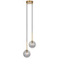 Gaston Two Light Pendant Kit - Antique Gold