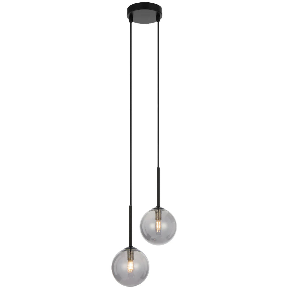 Gaston Two Light Pendant Kit - Black