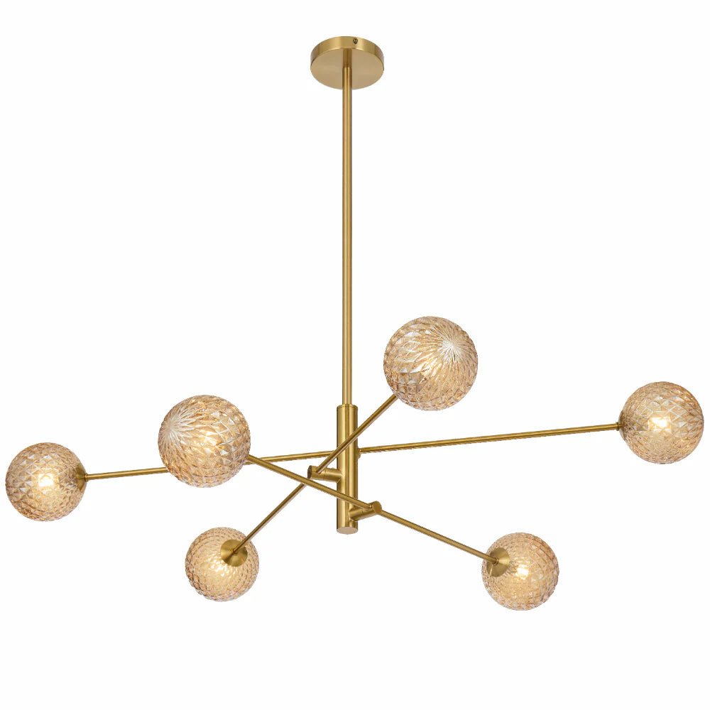 Gaston 6 Light Pendant - Antique Gold