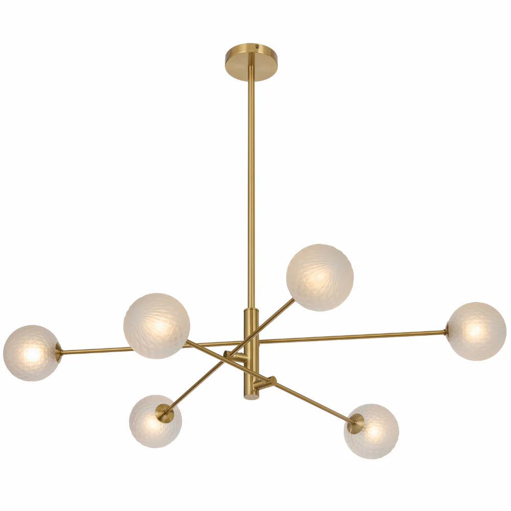 Gaston 6 Light Pendant - Antique Gold