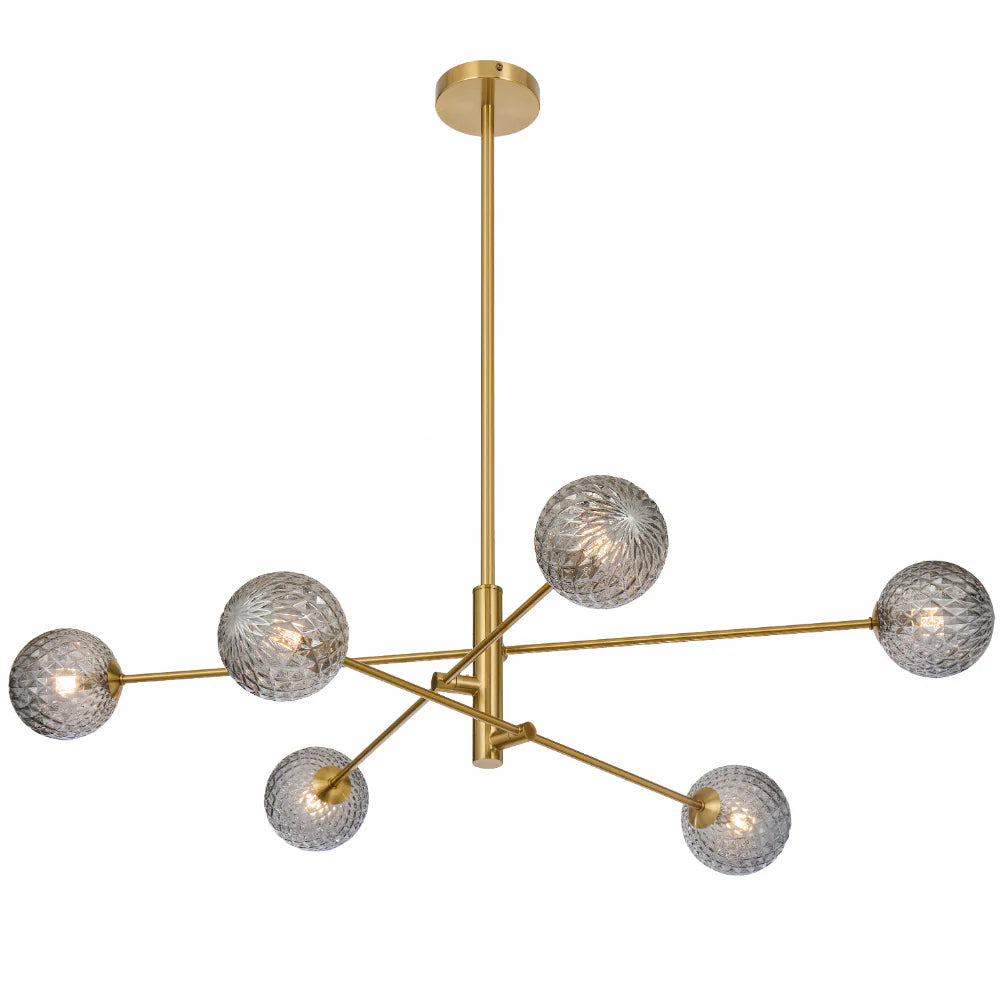 Gaston 6 Light Pendant - Antique Gold