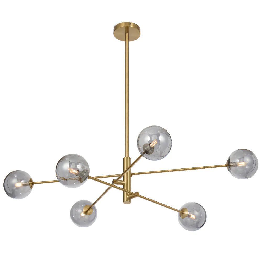 Gaston 6 Light Pendant - Antique Gold