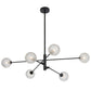 Gaston 6 Light Pendant - Black