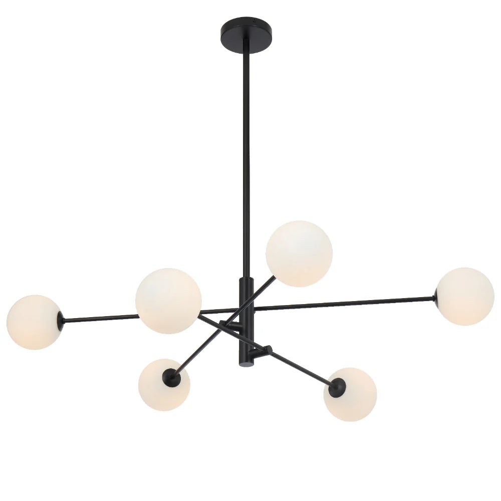 Gaston 6 Light Pendant - Black