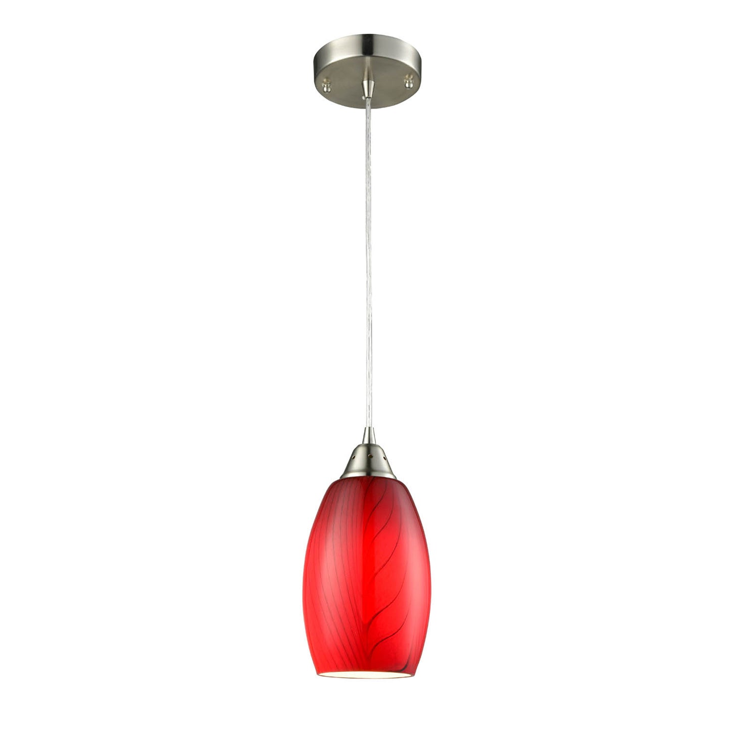 Glaze Ellipse Hand Blown Glass Pendant Light