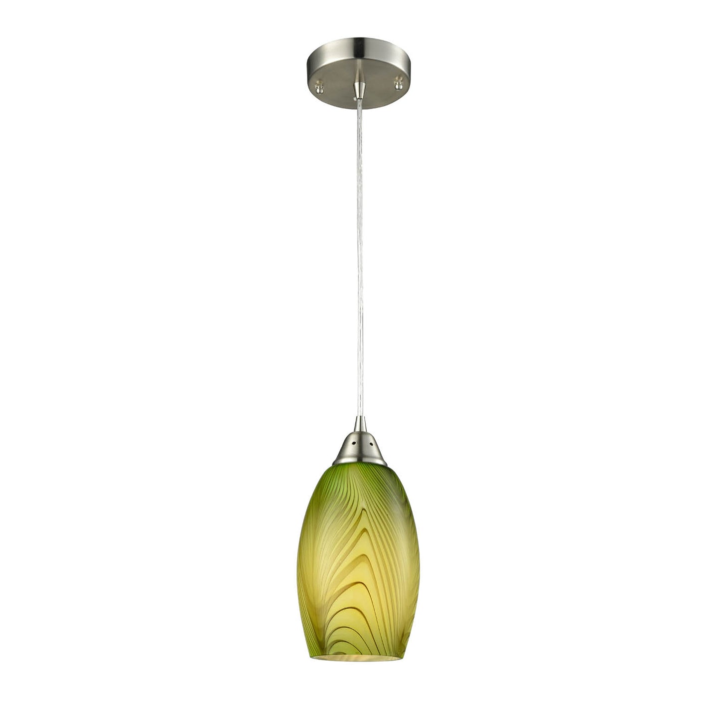 Glaze Ellipse Hand Blown Glass Pendant Light