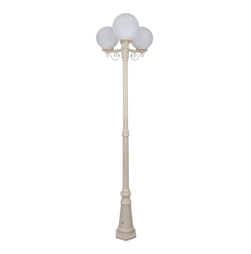 Siena 3 Light 2.35m 250mm Opal Post Light