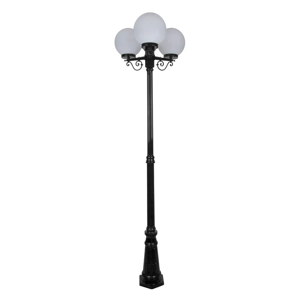 Siena 3 Light 2.35m 250mm Opal Post Light