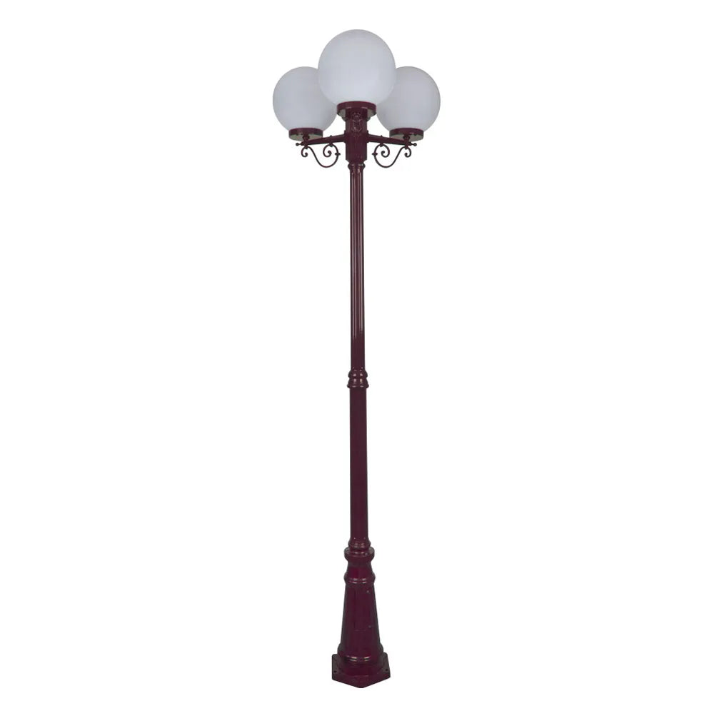 Siena 3 Light 2.35m 250mm Opal Post Light