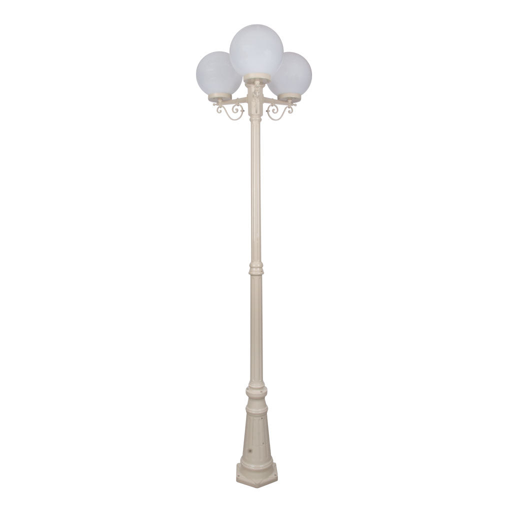 Siena 3 Light 2.35m 250mm Opal Post Light