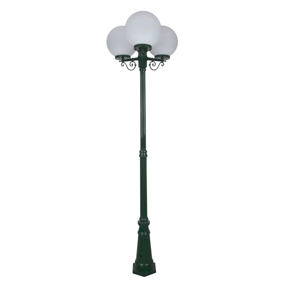 Siena 3 Light 2.4m 300mm Opal Post Light