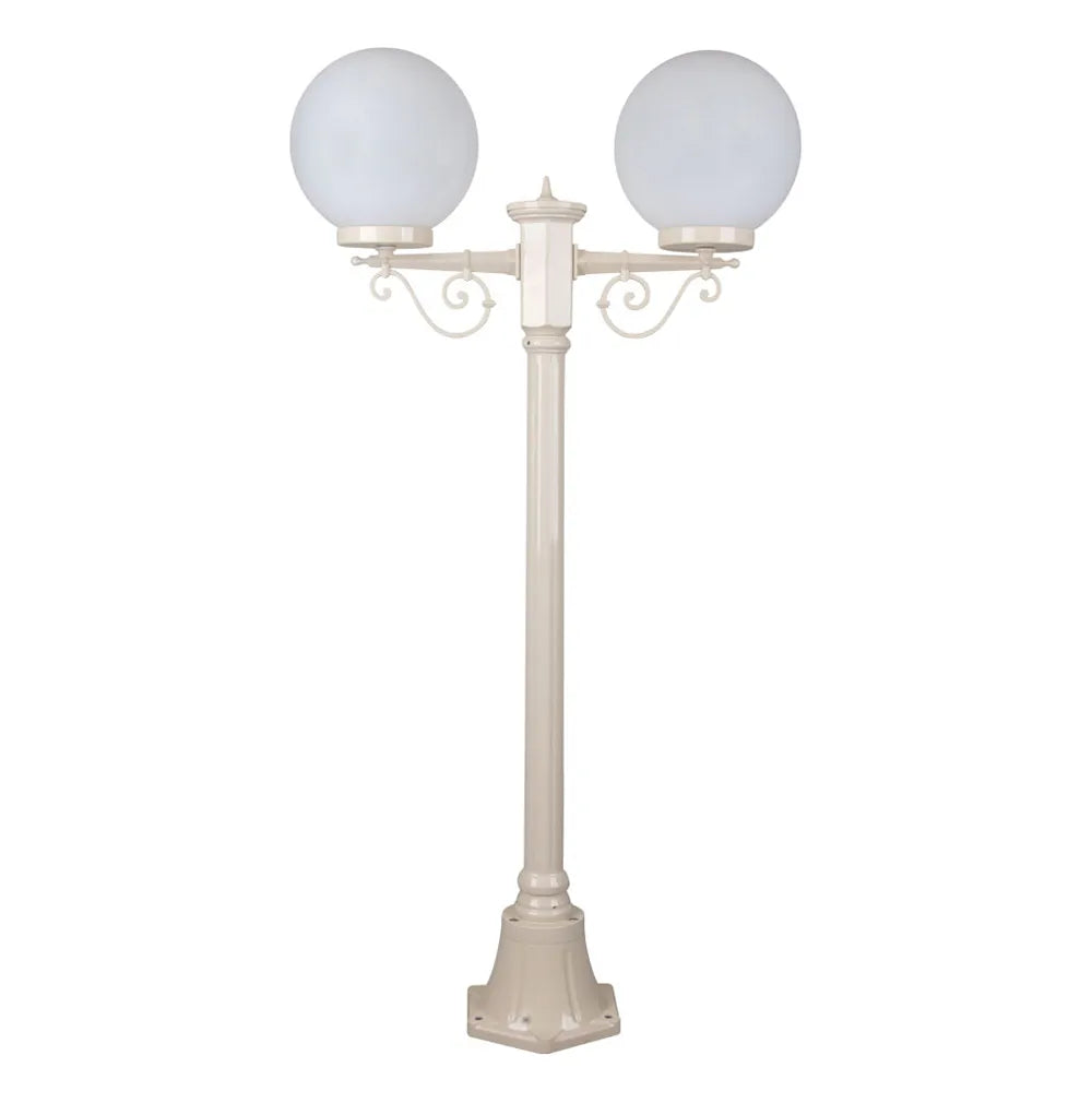 Siena 2 Light 1.35m 250mm Opal Post Light