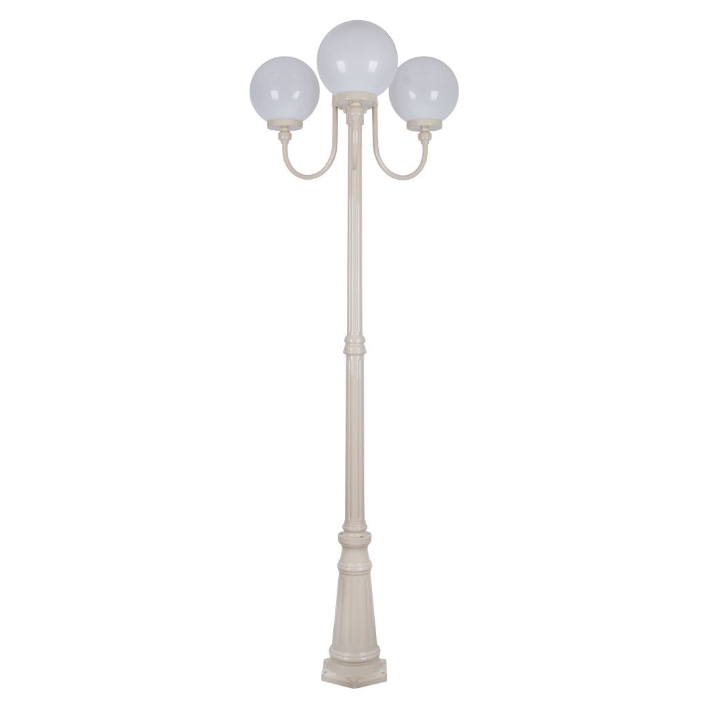 Lisbon 3 Light 2.29m 250mm Opal Post Light