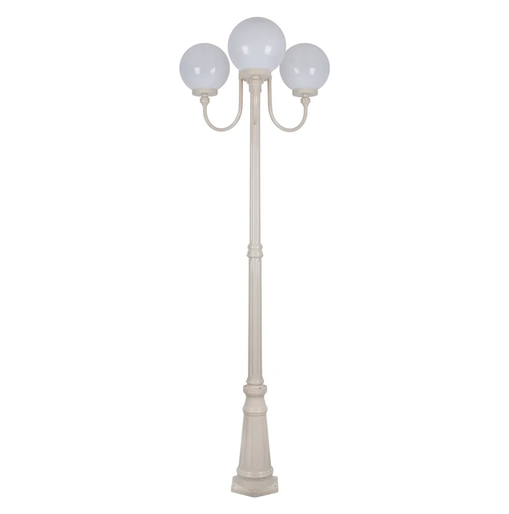 Lisbon 3 Light 2.29m 250mm Opal Post Light