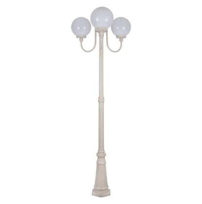 Lisbon 3 Light 2.29m 250mm Opal Post Light