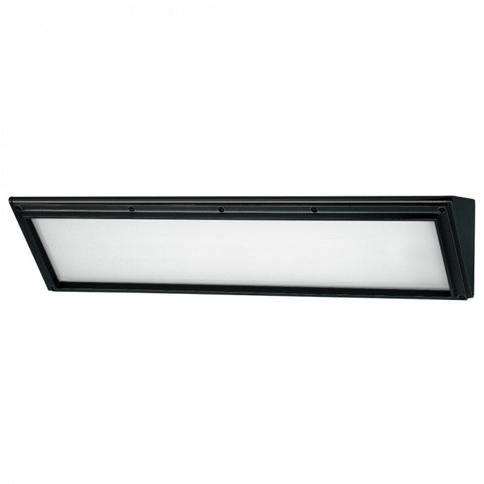 Maxi Plain Opal LED Aluminium Triangle Bulkhead in Black