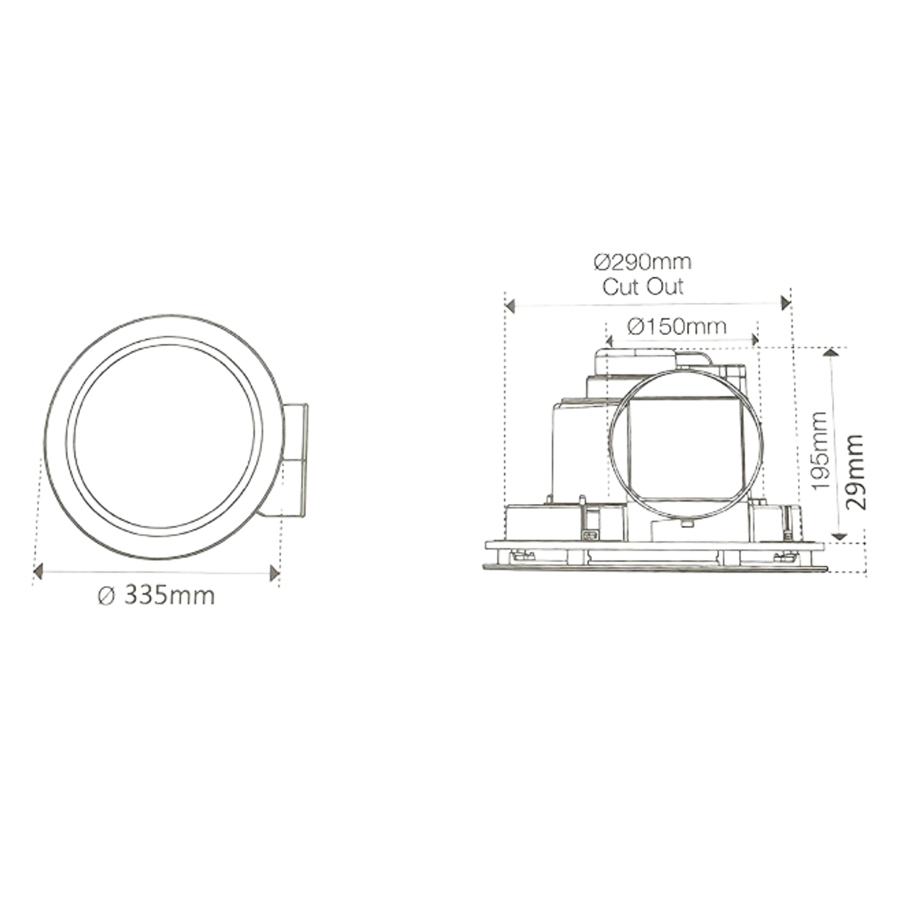 Altair 15 - Round Exhaust Fan - 335mm