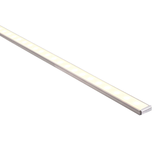 Silver 15x6mm Aluminium profile with diffuser kit