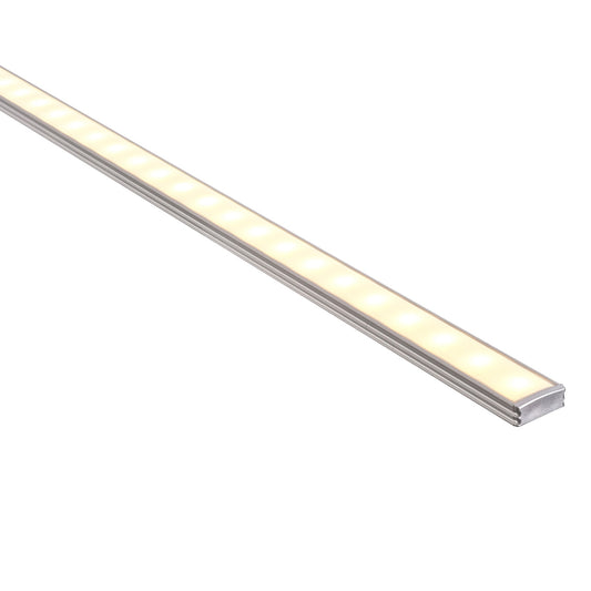 Silver 17x7mm Aluminium profile with diffuser kit
