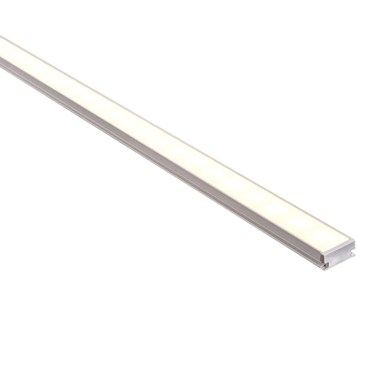 Silver 19x8mm Aluminium profile with diffuser kit