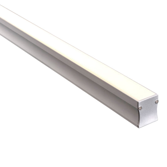 Silver 23x28mm Aluminium profile with diffuser kit