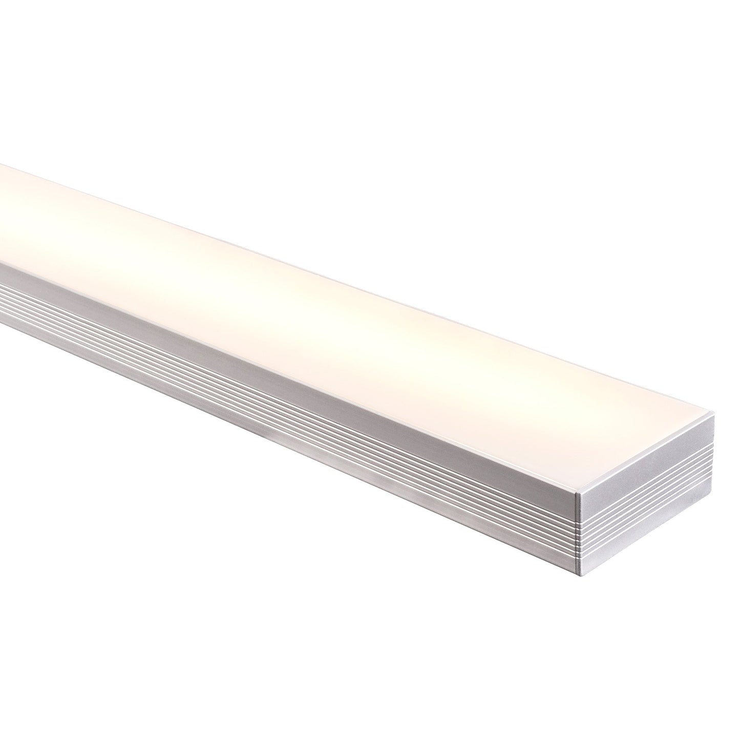 Silver 80x35mm Aluminium profile with diffuser kit