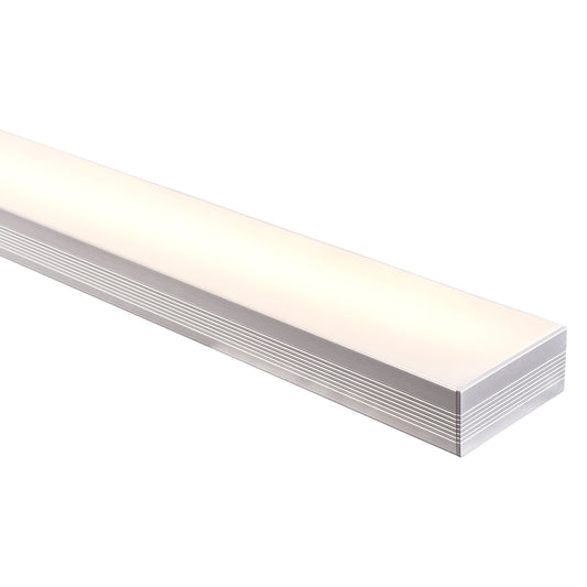 Silver 80x35mm Aluminium profile with diffuser kit