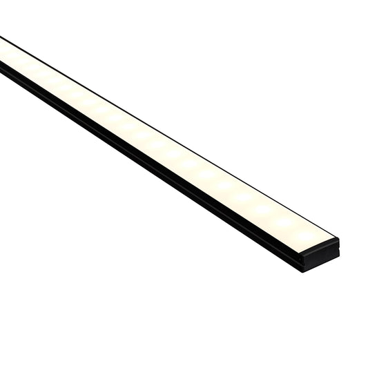 Black 23x10mm Aluminium profile with diffuser kit