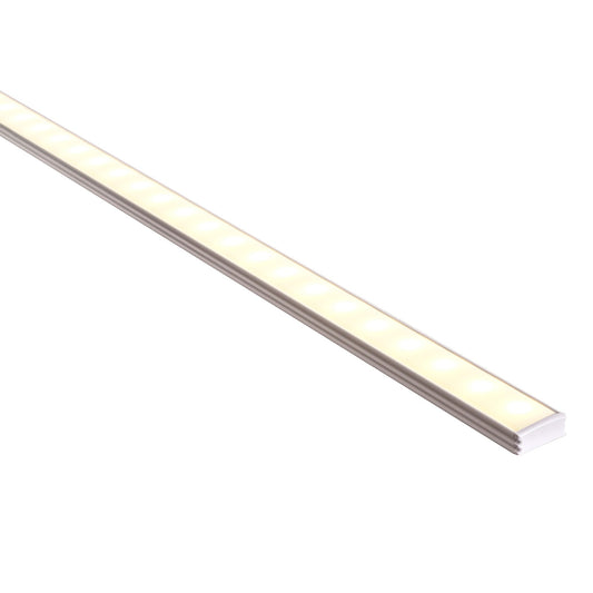 White 17x7mm Aluminium profile with diffuser kit