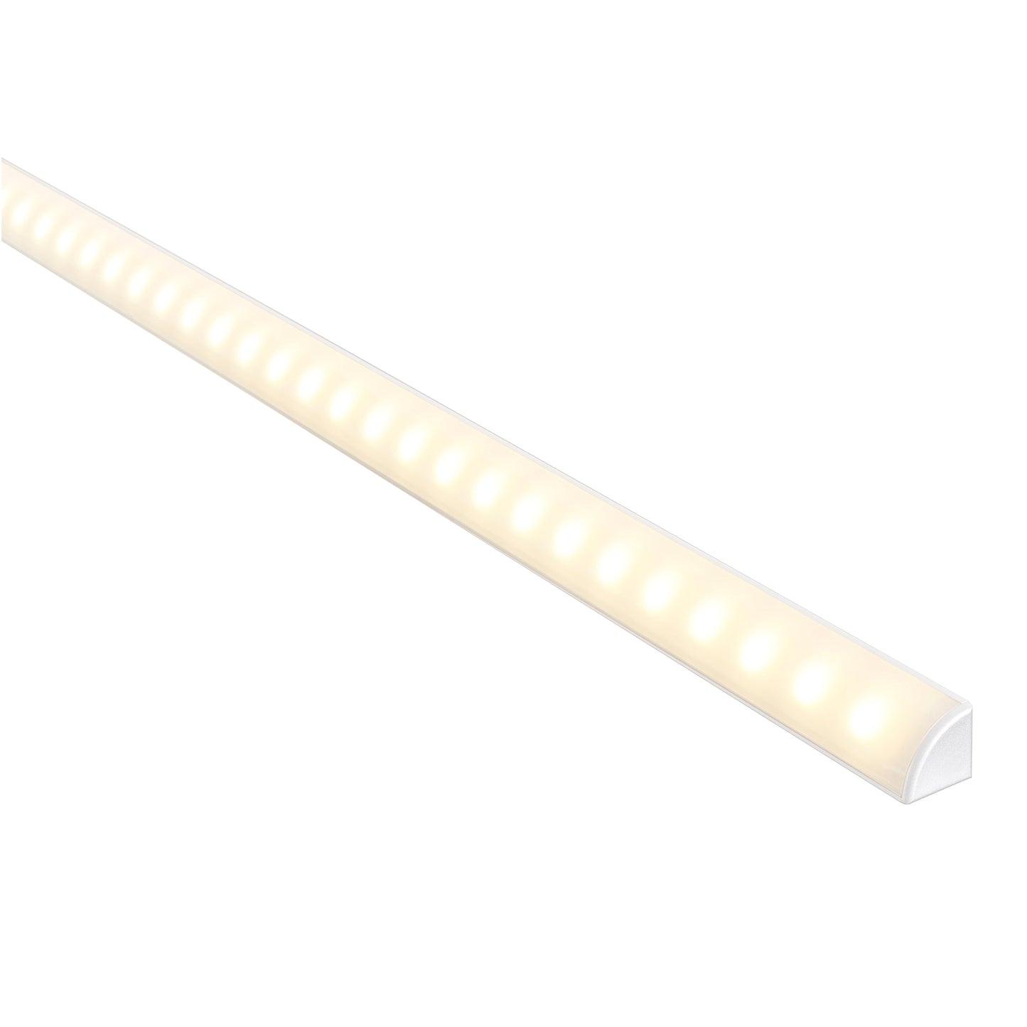 White 16x16mm Aluminium Corner Profile with diffuser kit