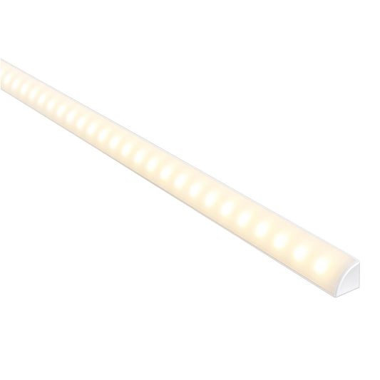 White 16x16mm Aluminium Corner Profile with diffuser kit