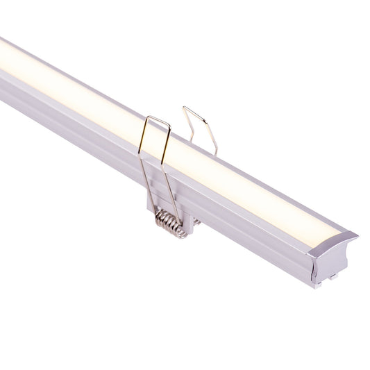 Silver 25x20mm Aluminium profile with diffuser kit
