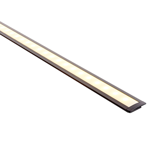 Black 25x7mm Aluminium profile with diffuser kit
