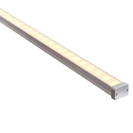 Silver 18x12mm Aluminium profile with diffuser kit