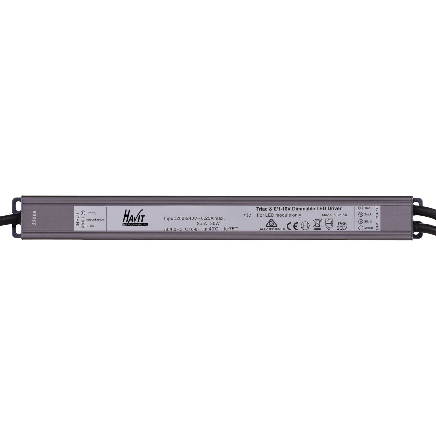 30w 24v DC IP66 Weatherproof TRIAC + 0-1/10v Dimmable LED Driver
