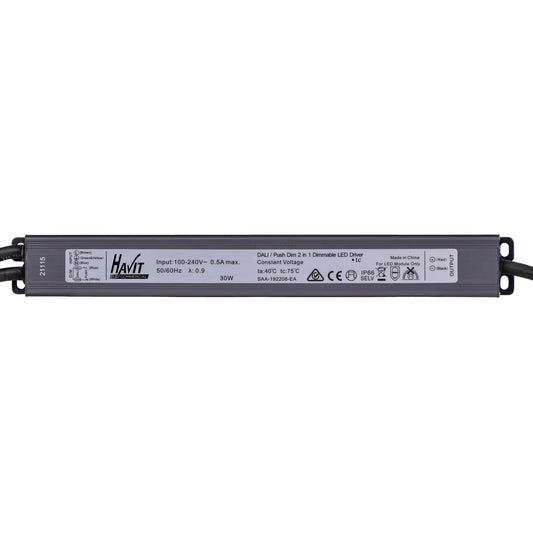 30w 24v DC IP66 Weatherproof Dali Dimmable LED Driver