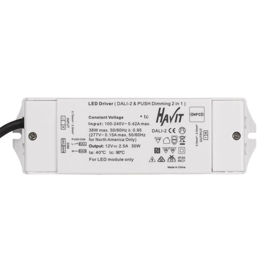 30w 24v DC IP20 Dali Dimmable LED Driver