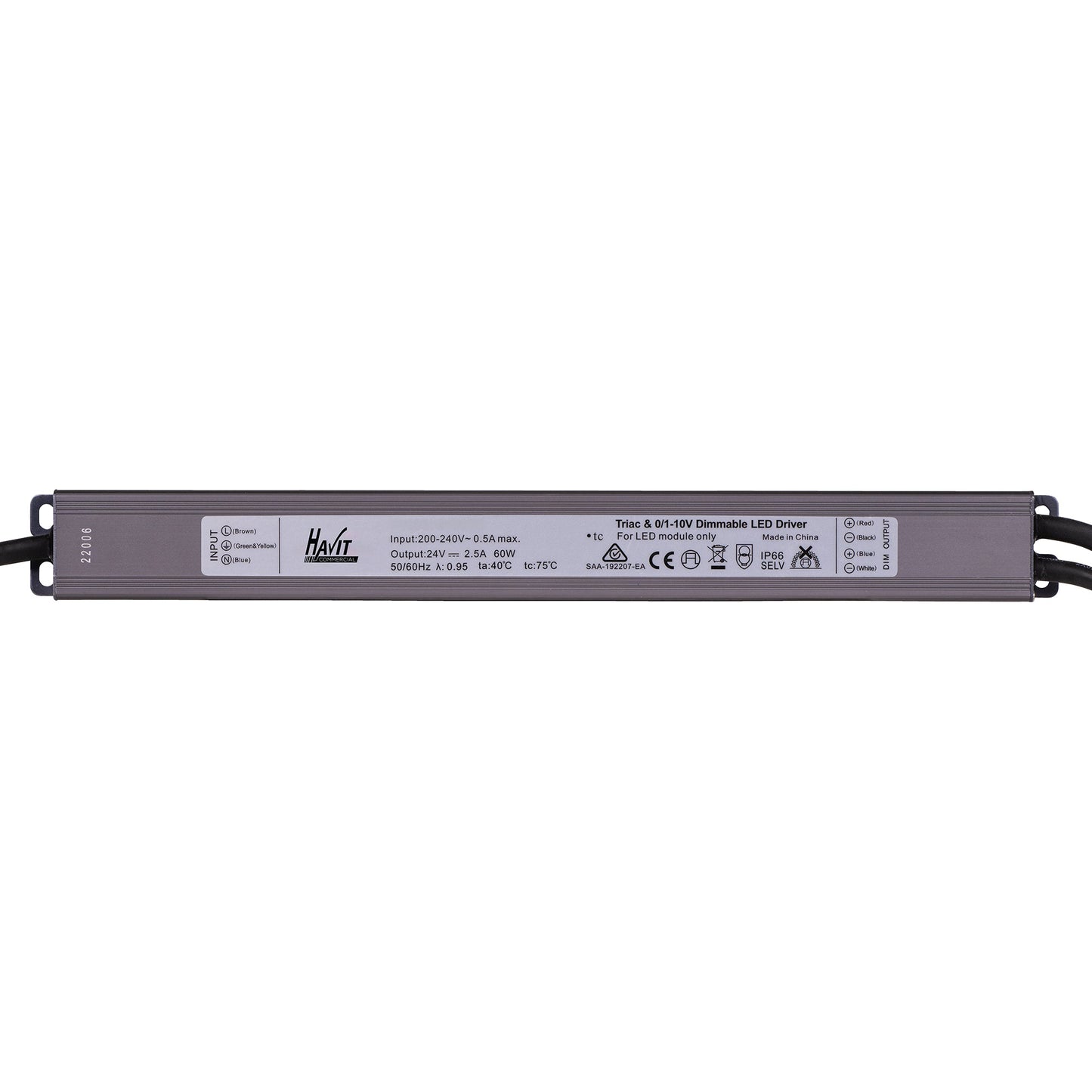60w 24v DC IP66 Weatherproof TRIAC + 0-1/10v Dimmable LED Driver