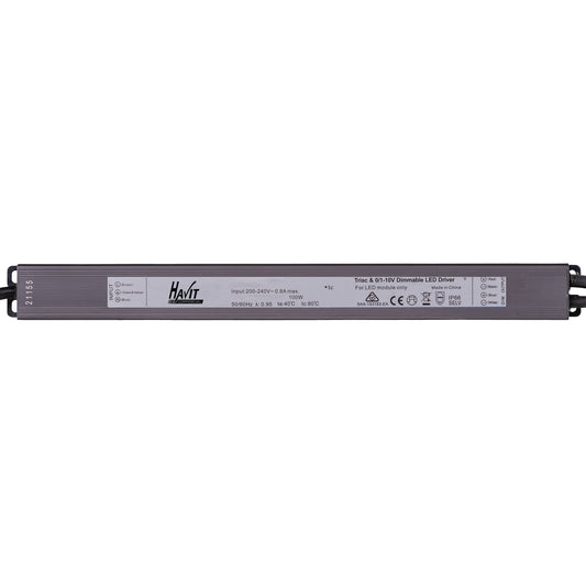 100w 24v DC IP66 Weatherproof TRIAC + 0-1/10v Dimmable LED Driver