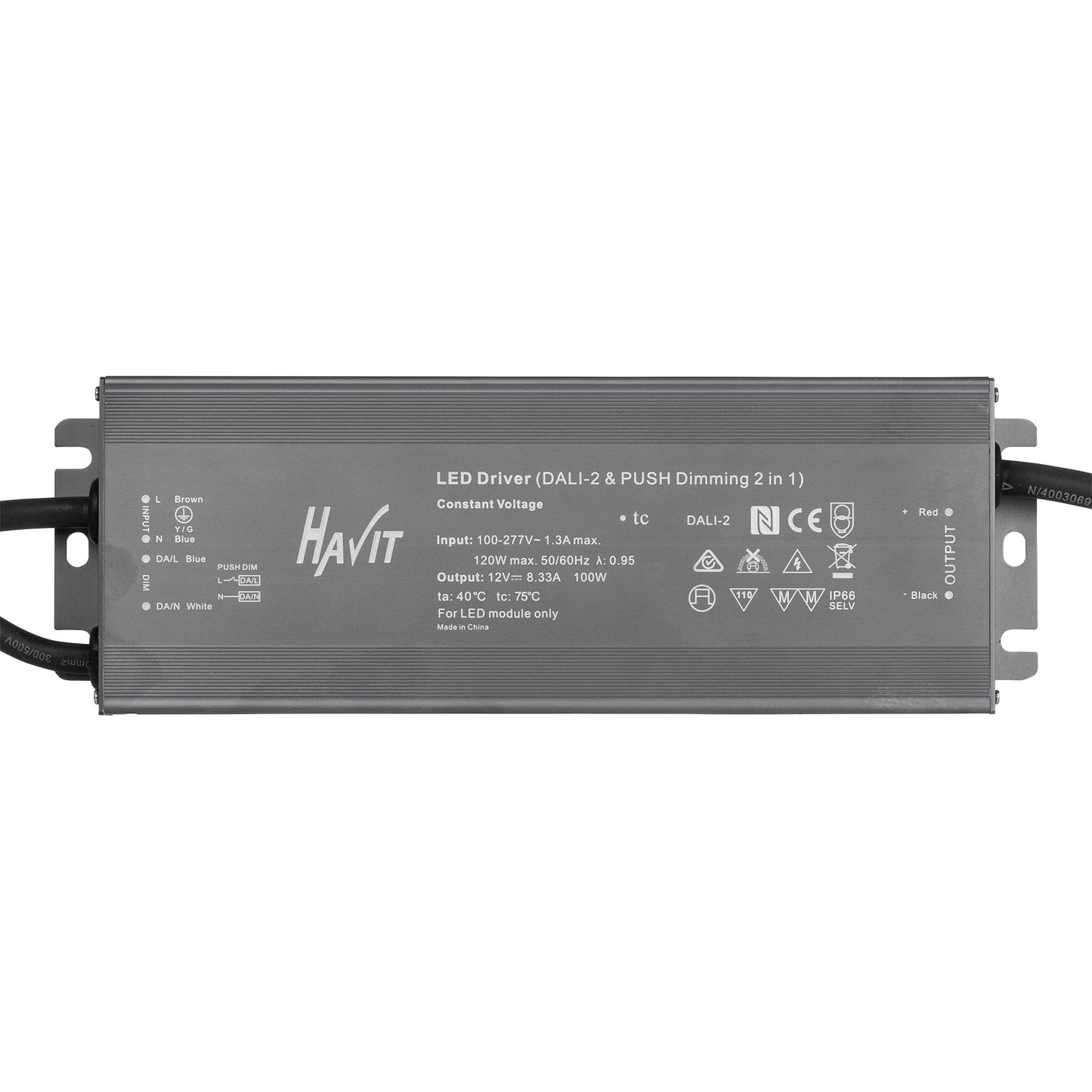 100w 24v DC IP66 Weatherproof Dali Dimmable LED Driver